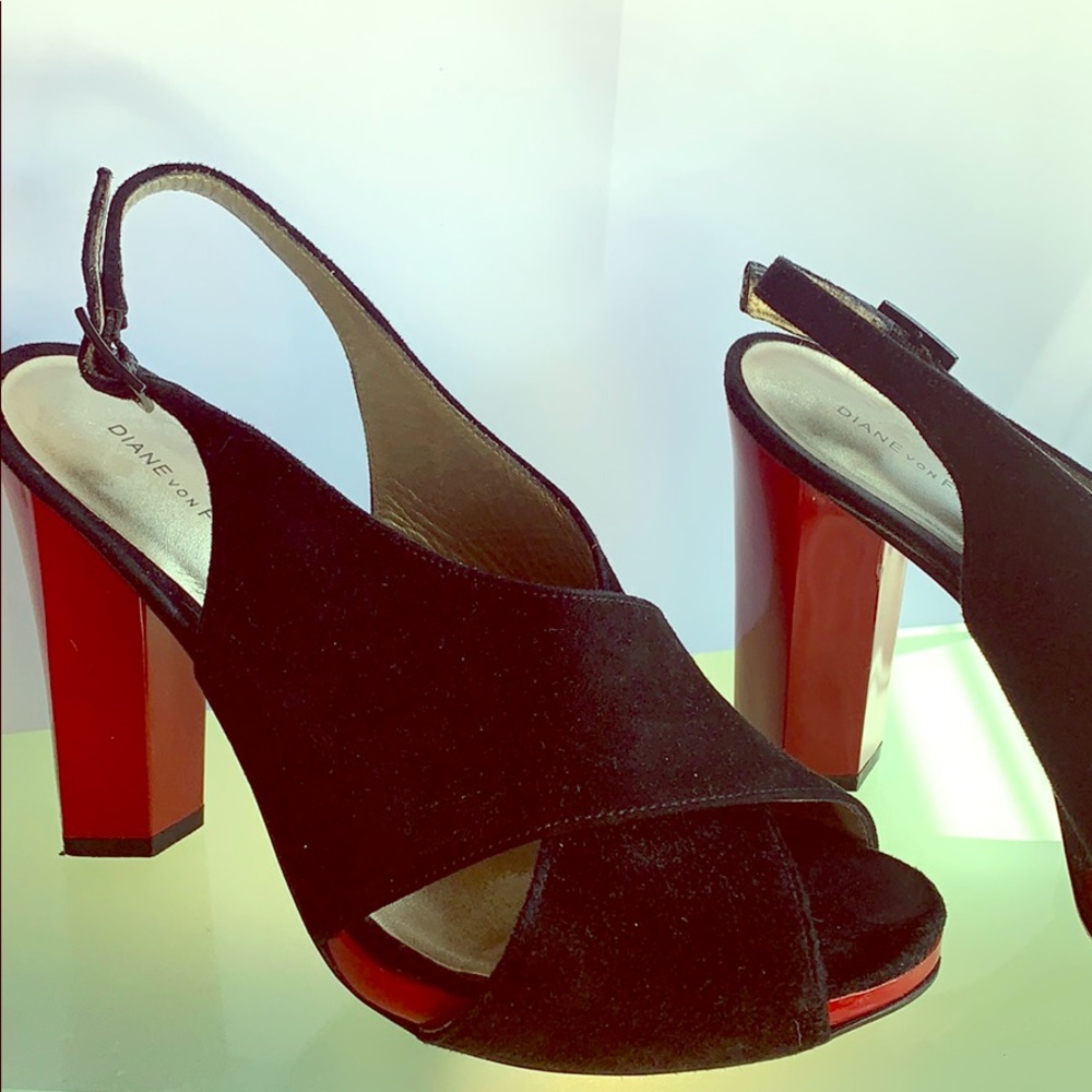 [DVF] Diane Von Furstenberg chunky heel sz 6.5